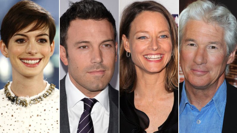 De izquierda a derecha: Anne Hathaway, Ben Affleck, Jodie Foster y Richard Gere.