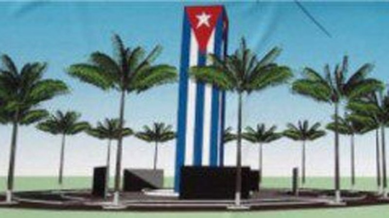 Casi finalizan monumento al exilio cubano
