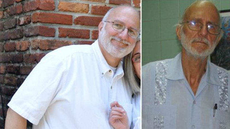 Alan Gross, en enero del 2009 y en mayo del 2012.