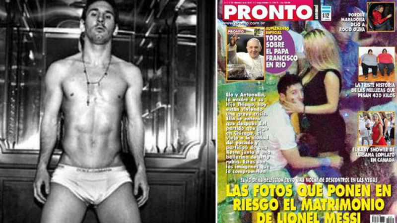 Las fotos de Messi con una sexy rubia
