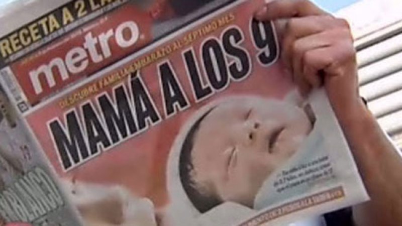 Niña madre mintió sobre su edad