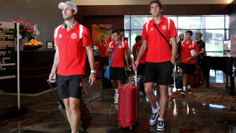 Jugadores del Sevilla.