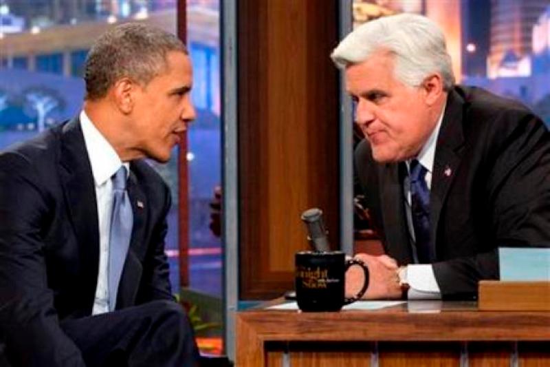 Barack Obama y Jay Leno.
