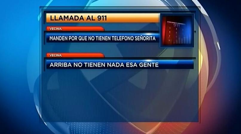 Llamada del 9-11 de una vecina, donde describe que algo malo está ocurrien