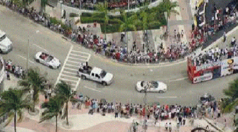 Magistral desfile de la victoria de los campeones Miami Heat