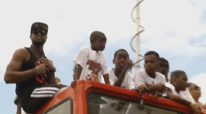 Magistral desfile de la victoria de los campeones Miami Heat.