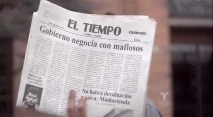 Al día siguiente en la primera plana de El Tiempo ya estaba la noticia.