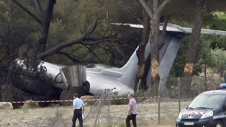 El avión se estrelló en el aeropuerto de Le Castellet, cerca de Toulon.