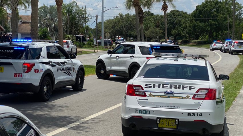 Police respond to a shooting in Port St. Lucie on July 6, 2020.