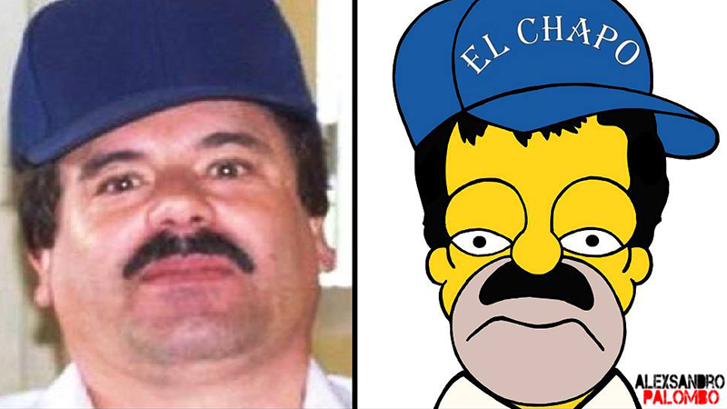 aleXsandro Palombo-el-chapo-simpsons-portada