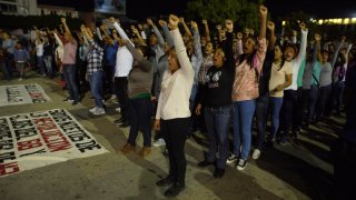 Protesta en Chiapas por desaparición de estudiantes de Ayotzinapa