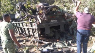 Accidente de militares en Oaxaca
