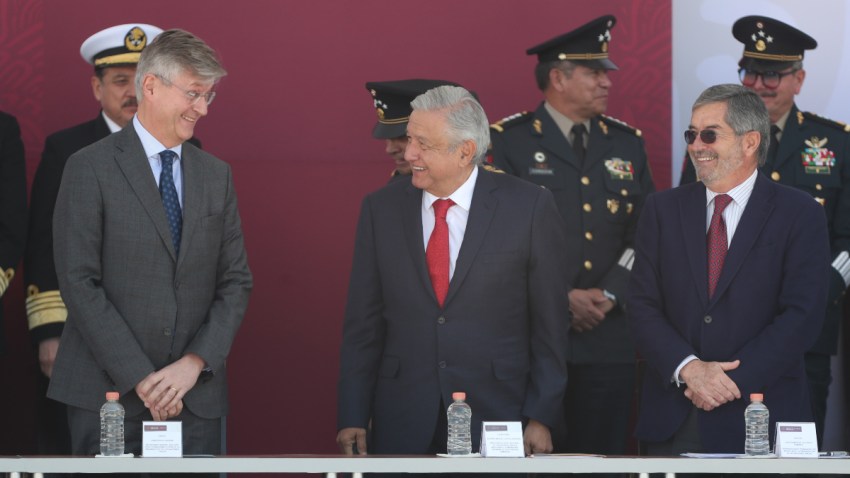 Representantes de ONU y México en inauguración de centro de paz.