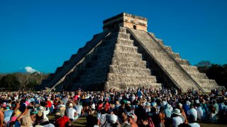 Zona arqueológica en Chichen-Itzá