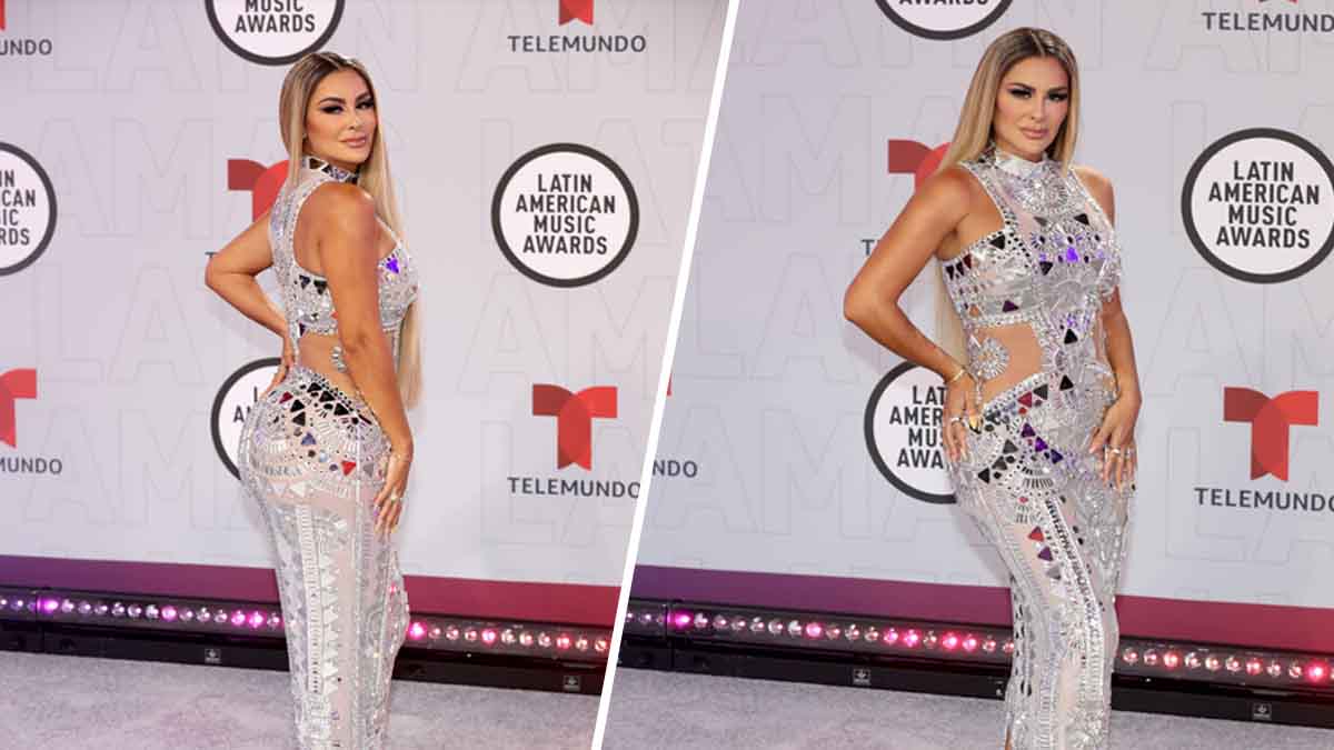 Latin AMAs 2021: ¡Con espejos! Ninel Conde luce un vestido con mucha luz  para los Latin AMAs – Telemundo Miami (51)