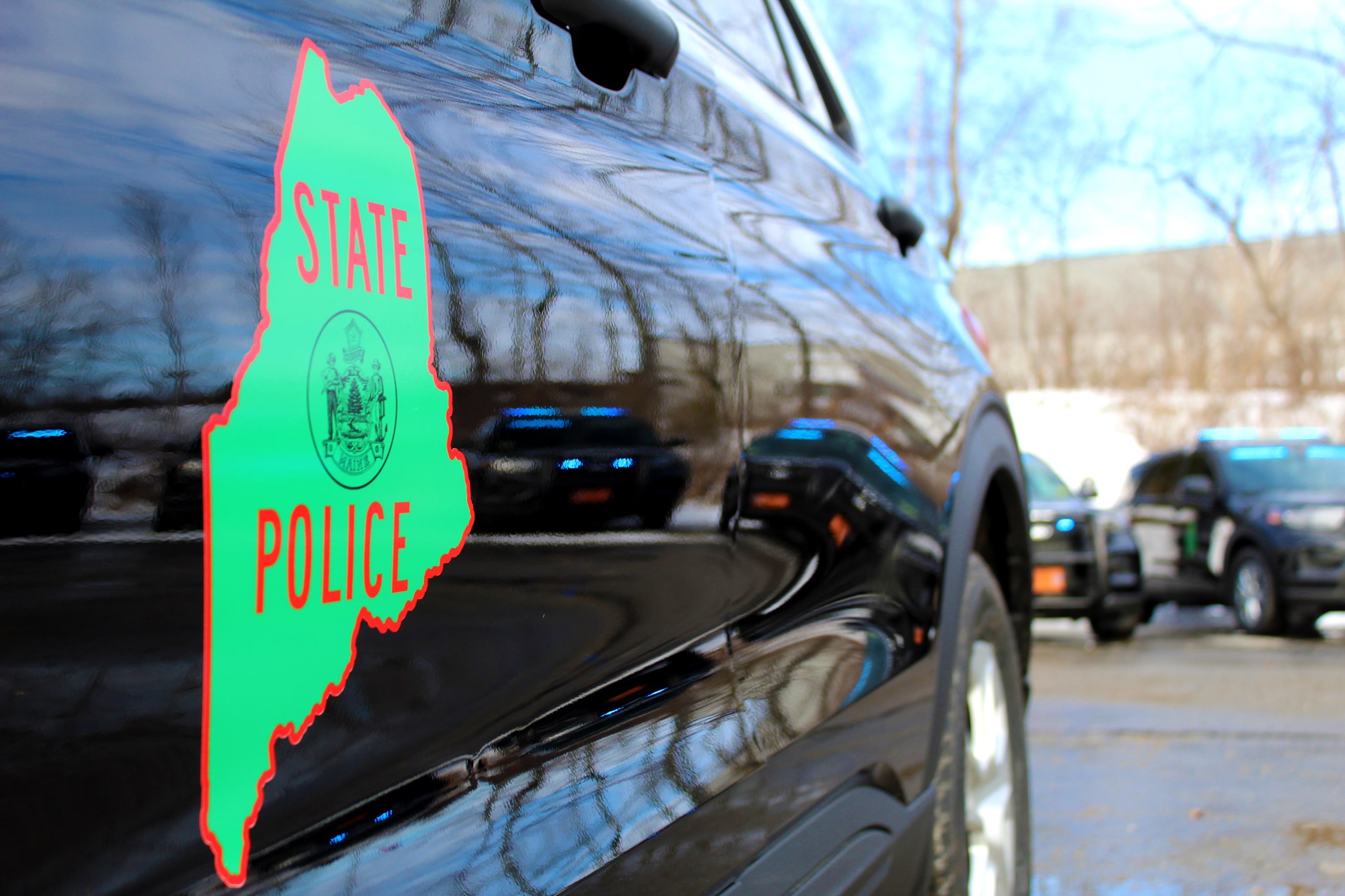 A Maine State Police cruiser.