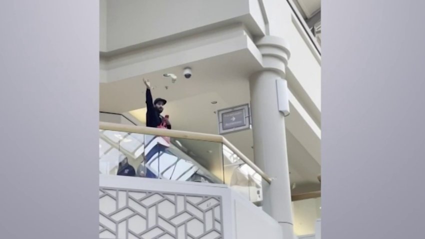 It’s not known how much was so generously shared, but a man was seen for about a minute throwing bills into the air from the second floor of a New Jersey mall in an unusually kind gesture.