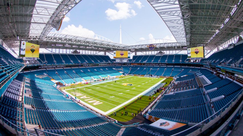 Hard Rock Stadium seen on Sept. 5, 2021 in Miami Gardens, Florida.