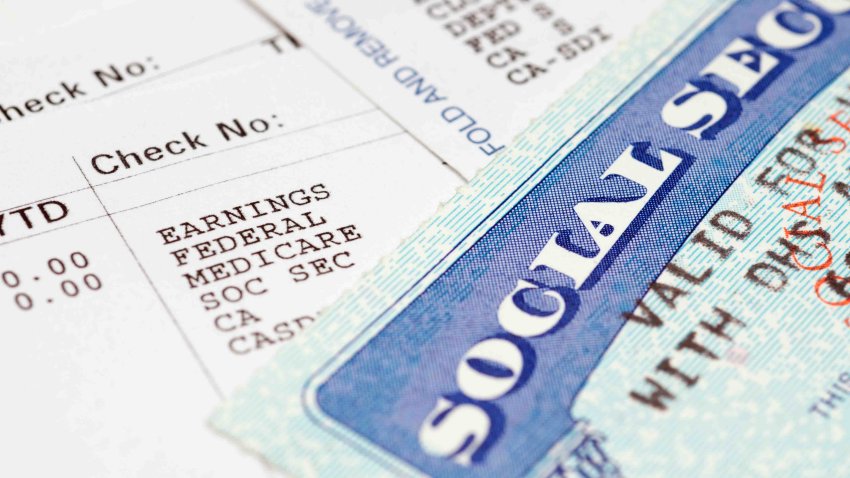 Social security card with statements.