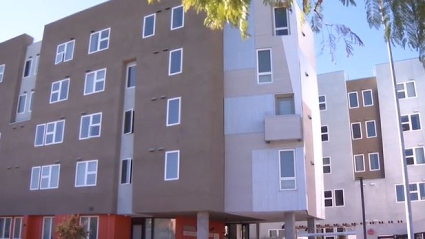 Exterior Affordable Housing Complex in City Heights neighborhood of San Diego