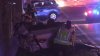 Mortal accidente: auto se estrella contra columna del Metrorail