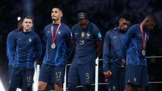 Jugadores de Francia, tras recibir la medalla de subcampeones del mundo.
