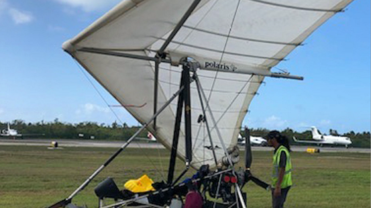Two Cubans arrive in Key West aboard a motorized hang glider