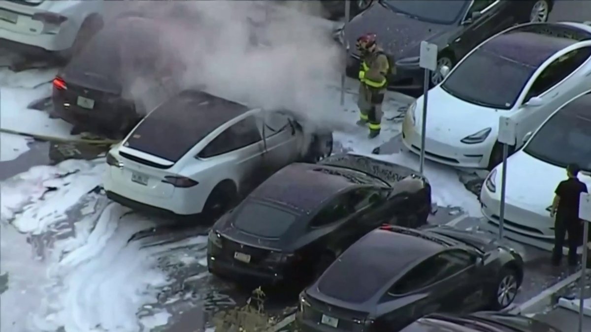 Two Tesla cars catch fire at South Florida dealership and service center