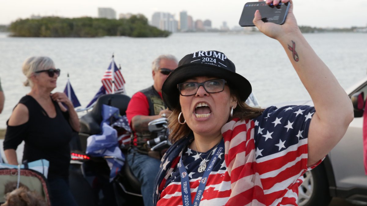 Donald Trump supporters gather in South Florida to support the former president