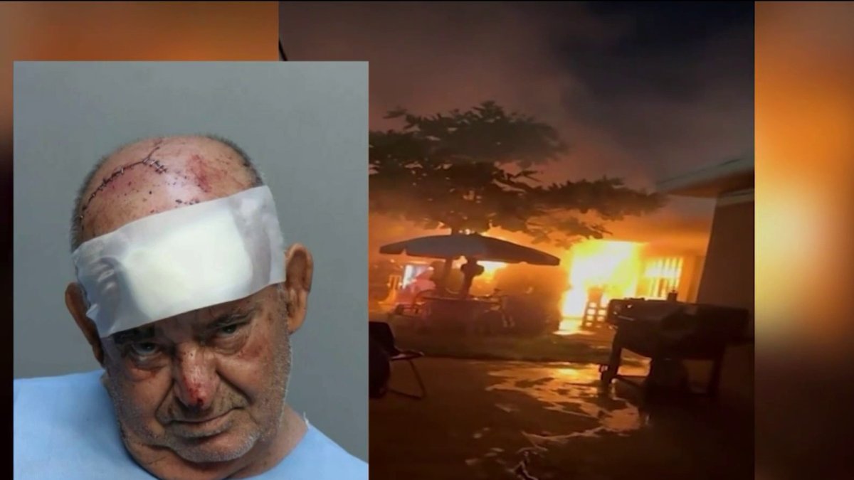 ‘My husband is crazy’: couple say of 70-year-old man suspected of torching Miami apartments