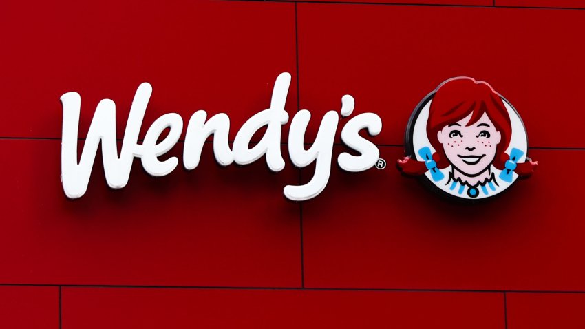 Wendy’s logo sign is seen in New York, United States, on October 26, 2022. (Photo by Beata Zawrzel/NurPhoto via Getty Images)