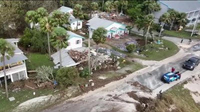 Dron capta imágenes de los daños de Idalia en la costa noroeste de Florida