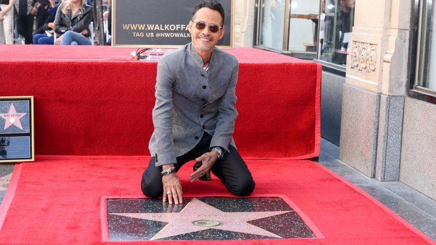 Marc Anthony at the star ceremony where Marc Anthony is honored with a star on the Hollywood Walk of Fame in Los Angeles, California on September 6, 2023. (Photo by Stewart Cook/Variety via Getty Images)