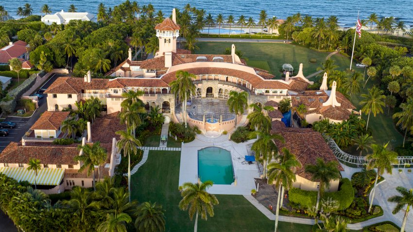 FILE – An aerial view of former President Donald Trump’s Mar-a-Lago estate is seen Aug. 10, 2022, in Palm Beach, Fla. How much is Donald Trump’s Mar-a-Lago worth? That’s been a point of contention after a New York judge ruled that the former president exaggerated the Florida property’s value when he said it’s worth at least $420 million and perhaps $1.5 billion. (AP Photo/Steve Helber, File)