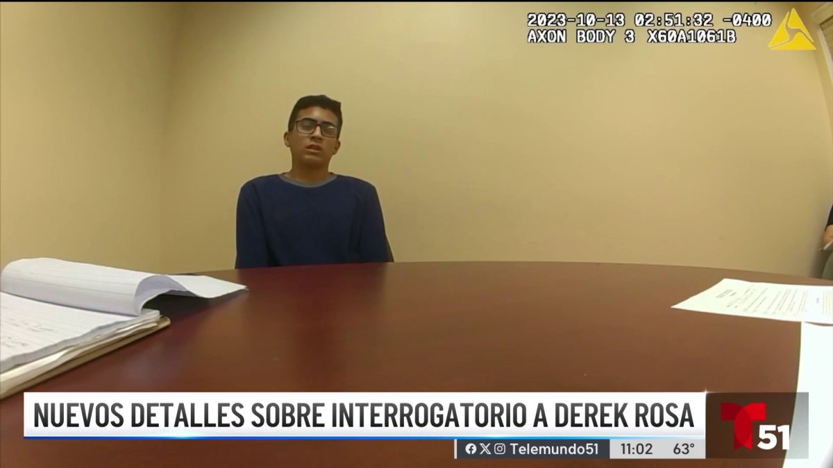 Derek Rosa Interrogatorio Revelan detalles del interrogatorio a Derek Rosa, adolescente acusado ...