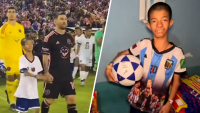 “Dios hizo el milagro”: niño salvadoreño logra su sueño de conocer a Lionel Messi