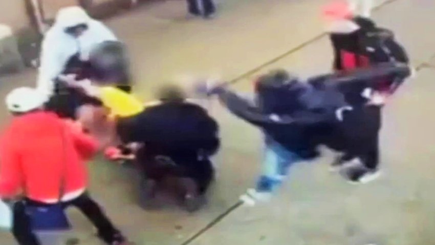 officers attacked times square