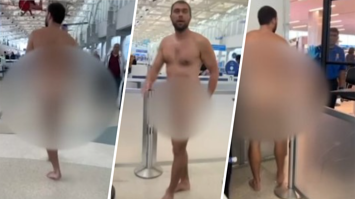 Un hombre se pasea desnudo por aeropuerto de Fort Lauderdale y termina en  la cárcel