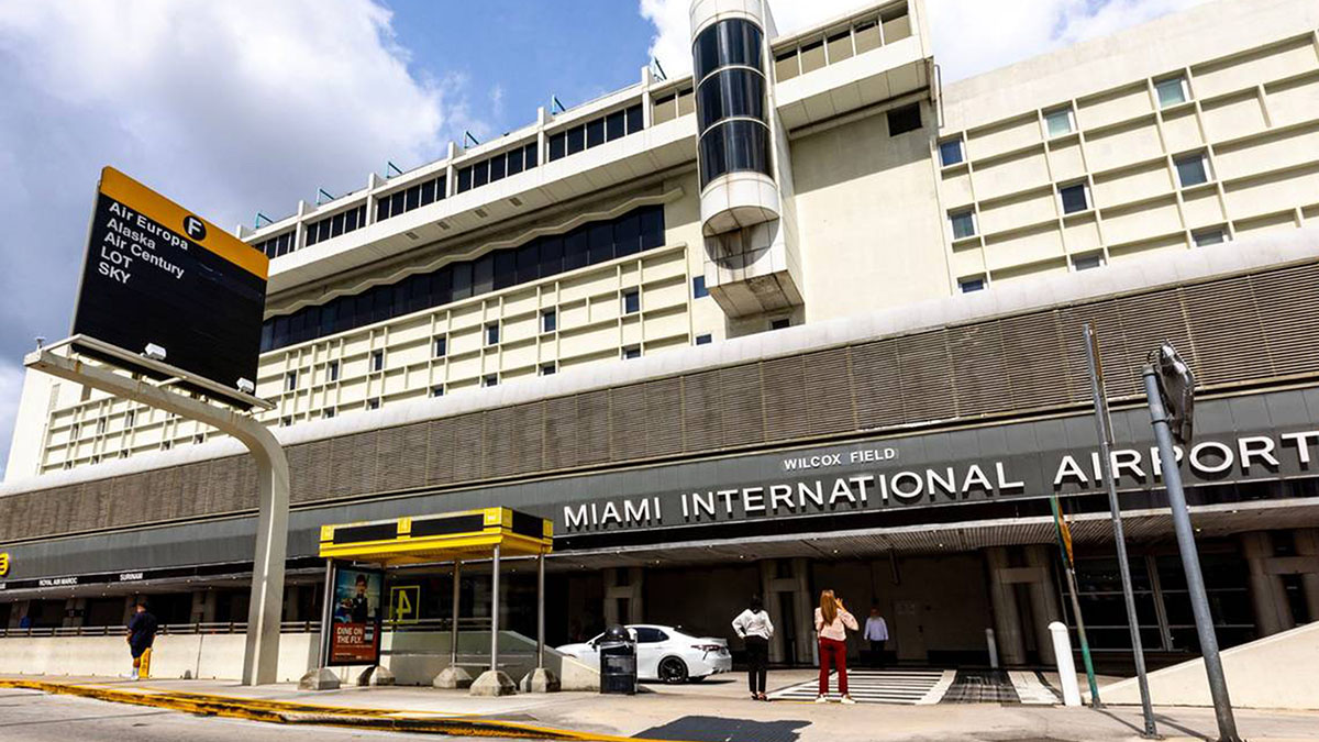 A look toward departure gates and the exterior of Miami International Airport Hotel at MIA on Friday, June 30, 2023, in Miami. (D.A. Varela/Miami Herald/Tribune News Service via Getty Images)