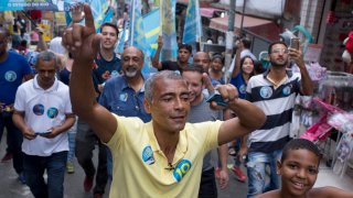 Romário, la exestrella del fútbol en Brasil.