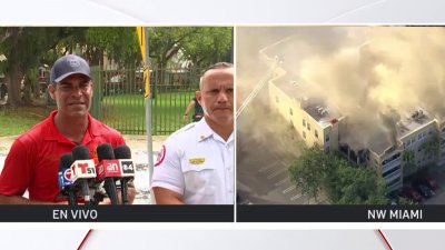Autoridades ofrecen información sobre voraz incendio en edificio de Miami