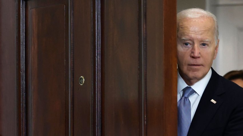 WASHINGTON, DC – JULY 14: U.S. President Joe Biden arrives to deliver remarks on the assassination attempt on Republican presidential candidate former President Donald Trump, at the White House on July 14, 2024 in Washington, DC. A shooter opened fire injuring former President Trump, killing one audience member and injuring others during a campaign event in Butler, Pennsylvania on July 13. (Photo by Kevin Dietsch/Getty Images)