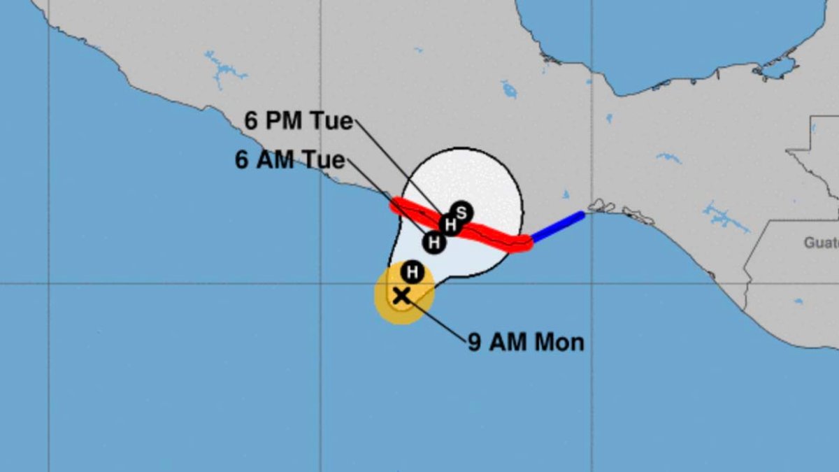 Tropical Storm John Strengthens Rapidly; A hurricane warning is in place for southern Mexico