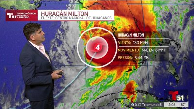 Huracán Milton se acerca al oeste de Florida con vientos de 130 mph