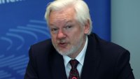 STRASBOURG, FRANCE – OCTOBER 01: Julian Assange, founder of Wikileaks, answers questions during a hearing at the European council on October 01, 2024 in Strasbourg, France. Julian Assange’s testimony before the Committee on Legal Affairs and Human Rights in Strasbourg, France, marks his first public appearance since his return to Australia, following his release from prison in the UK. In June, the Wikileaks founder pled guilty to a felony charge under the Espionage Act, and was sentenced to time served, allowing him to walk free after years of incarceration and intense lobbying for his release from across the political spectrum. (Photo by Johannes Simon/Getty Images)