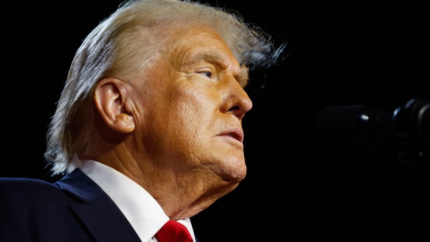 WEST PALM BEACH, FLORIDA – NOVEMBER 06:  Republican presidential nominee, former U.S. President Donald Trump speaks during an election night event at the Palm Beach Convention Center on November 06, 2024 in West Palm Beach, Florida. Americans cast their ballots today in the presidential race between Republican nominee former President Donald Trump and Vice President Kamala Harris, as well as multiple state elections that will determine the balance of power in Congress.   (Photo by Chip Somodevilla/Getty Images)