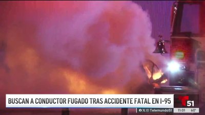 Buscan a conductor que se dio a la fuga tras accidente fatal en la I-95