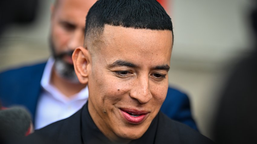 SAN JUAN, PUERTO RICO – DECEMBER 20: Daddy Yankee speaks to the media as he leaves the Puerto Rico Judicial Center following a hearing on December 20, 2024 in San Juan, Puerto Rico. Rapper Daddy Yankee appeared in court after filing a lawsuit against his ex-wife, Mireddys González, claiming that she withdrew $100 million from company accounts without his authorization. (Photo by Miguel J. Rodriguez Carrillo/Getty Images)