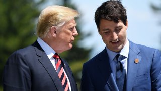 Donald Trump y Justin Trudeau en una foto de archivo.