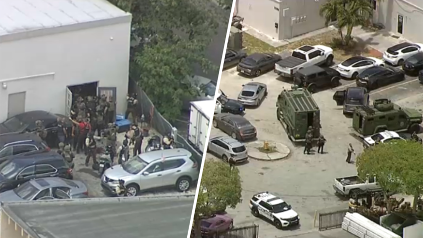 Scene of a shooting at a car dealership in southwest Miami-Dade on April 24, 2025.